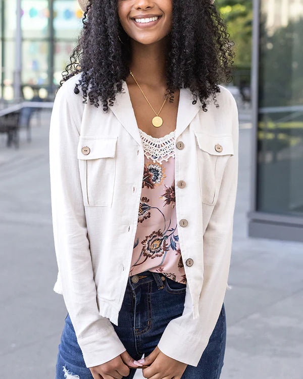 Linen sales safari jacket