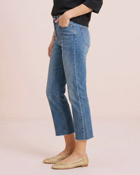 Front Seam Cropped Denim