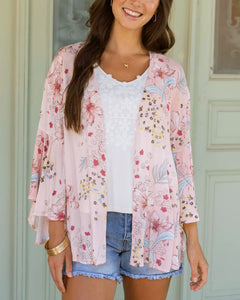 Fairytale Gardens Ruffle Kimono in Floral