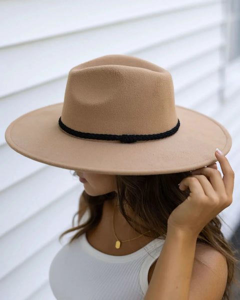 Grace and Lace- Wide Brim Felt Hat