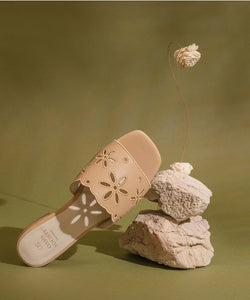 The Manila Apricot | Flower Cutout Summer Sandals