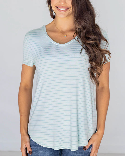 perfect v-neck tee in fashion prints