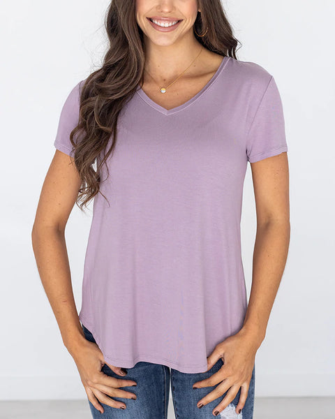 Perfect V-neck Tee in Solids